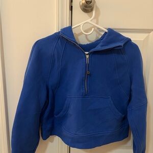 Lululemon Athletica Royal Blue scuba half zip